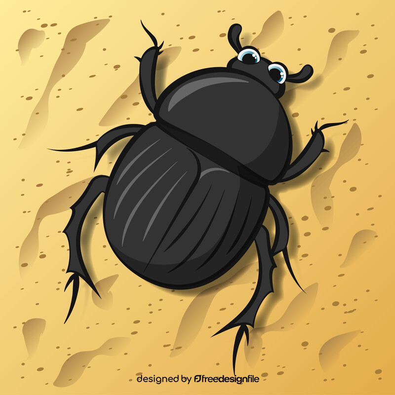 Scarab beetle cartoon vector