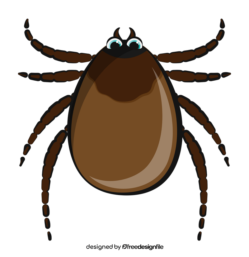 Tick bug insect cartoon clipart