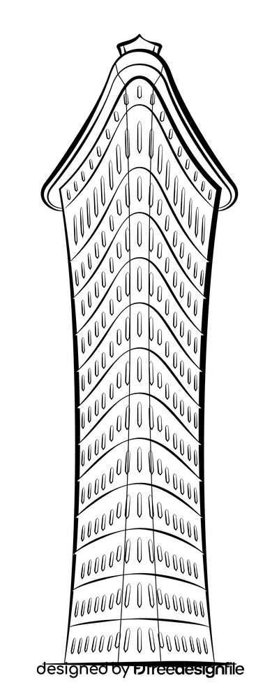 Flatiron building black and white clipart