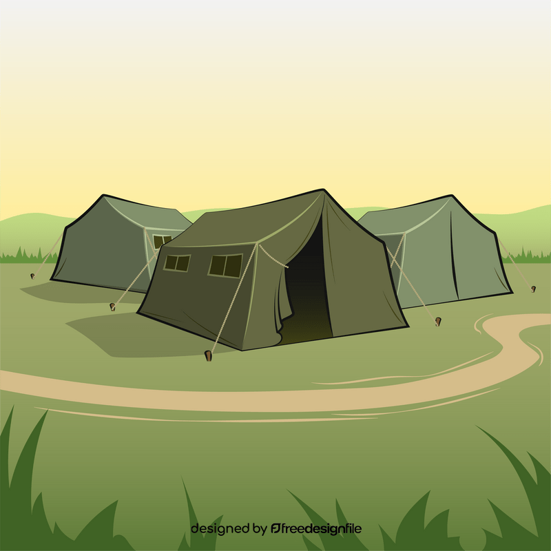 Army tent vector