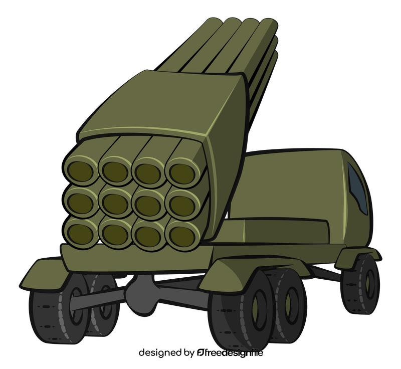 Missile launcher truck clipart