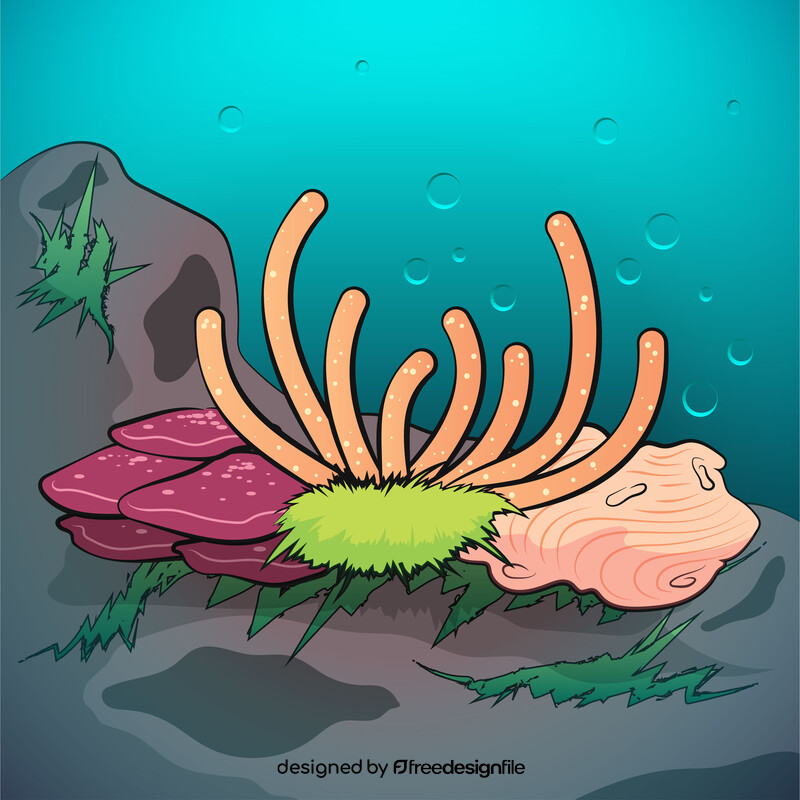 Coral reef illustration vector