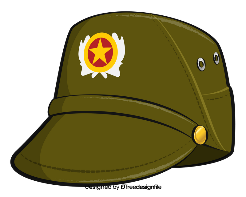 Vietnam military cap clipart