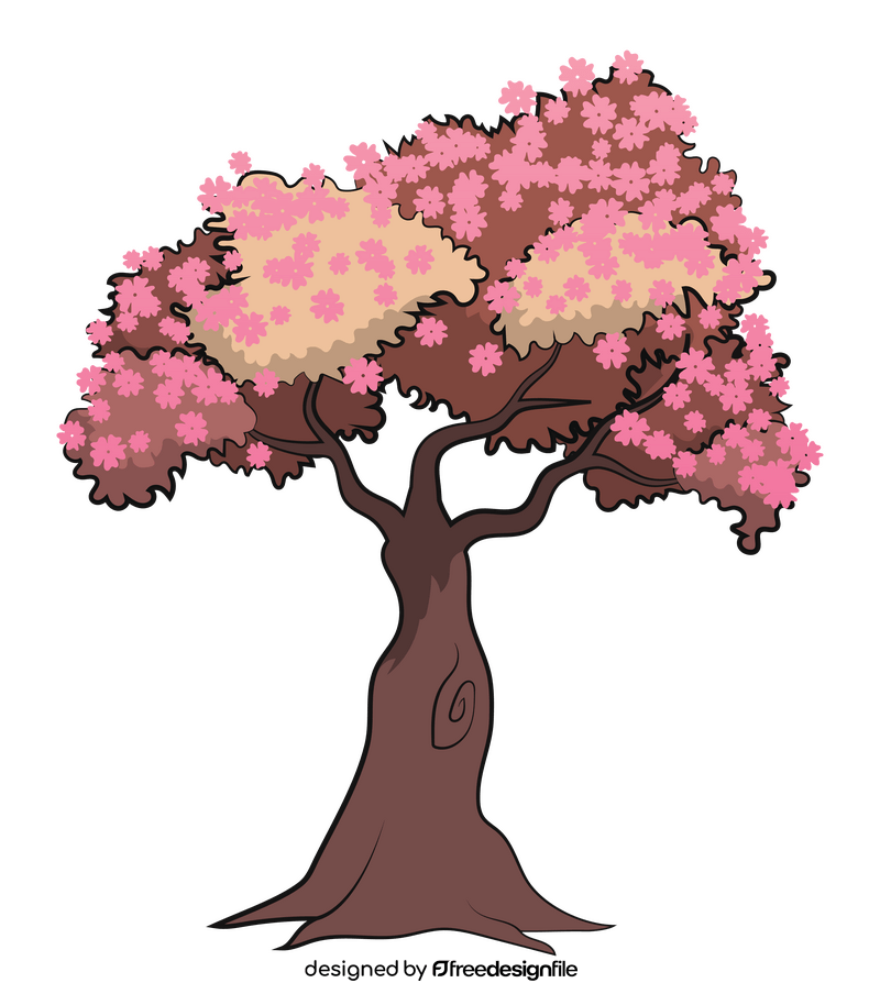 Cherry blossom tree clipart