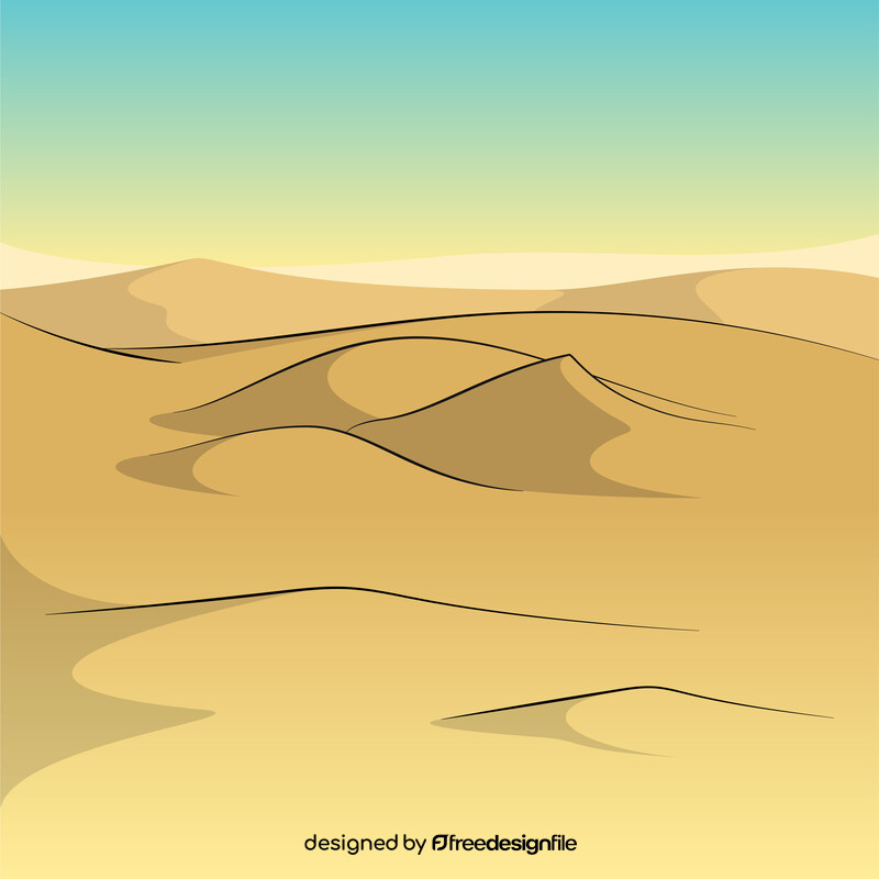 Desert scene vector