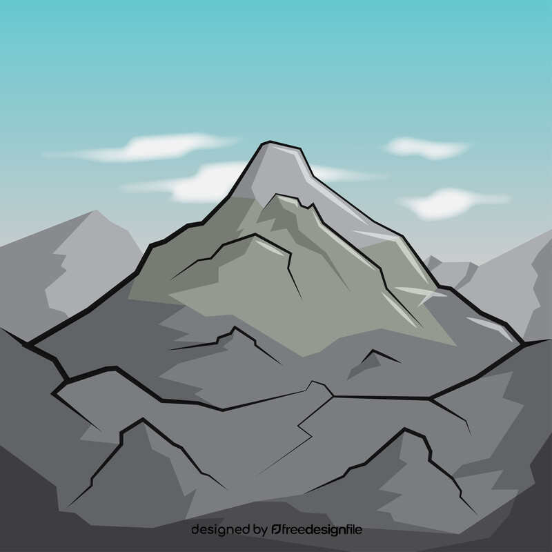Rocky mountain scene vector