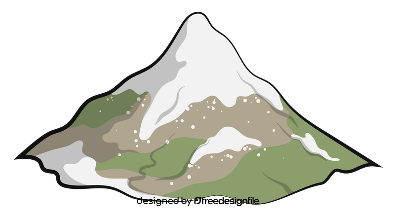 Snowy mountain clipart
