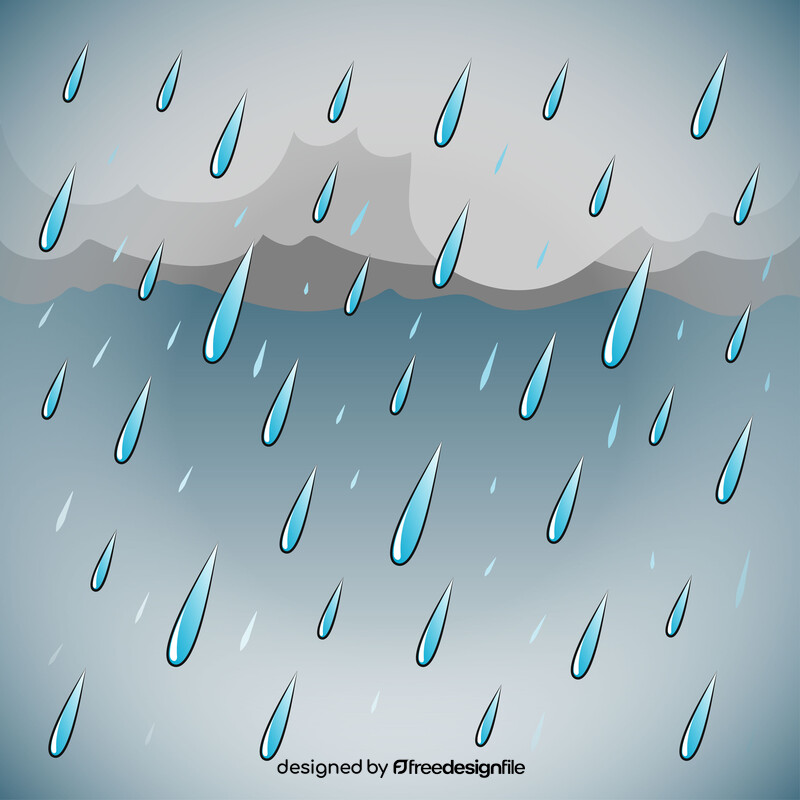 Rain scene illustration vector
