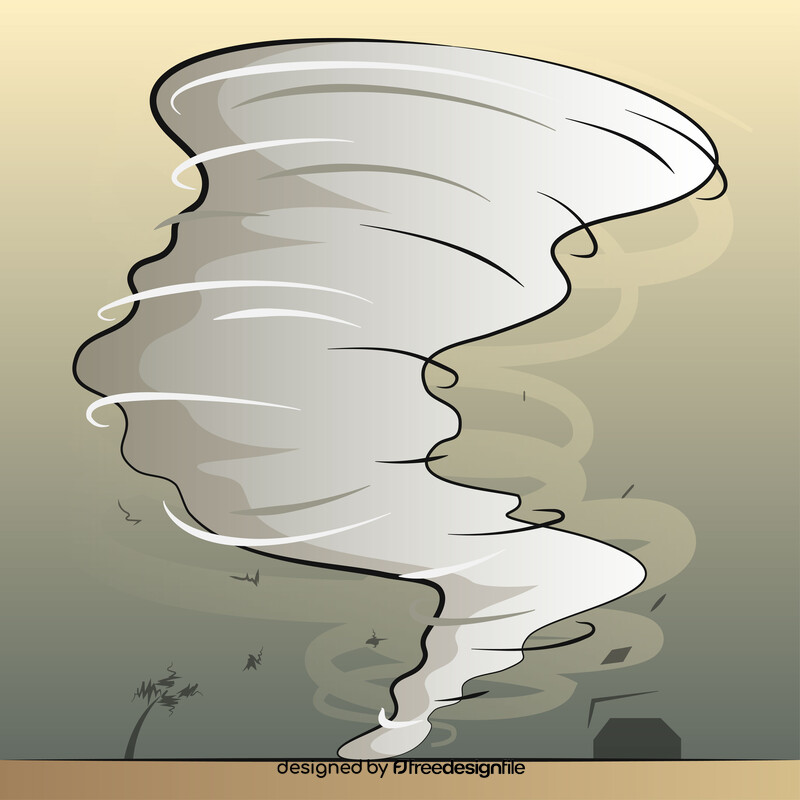 Tornado scene vector