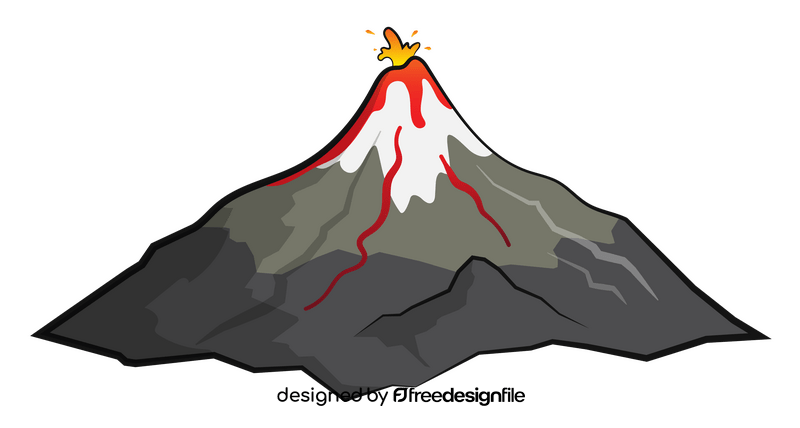 Volcano eruption clipart