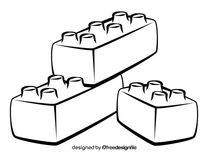 Lego black and white clipart