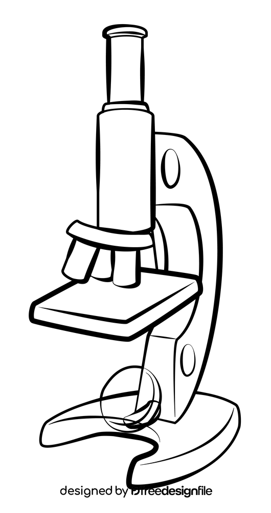Microscope black and white clipart