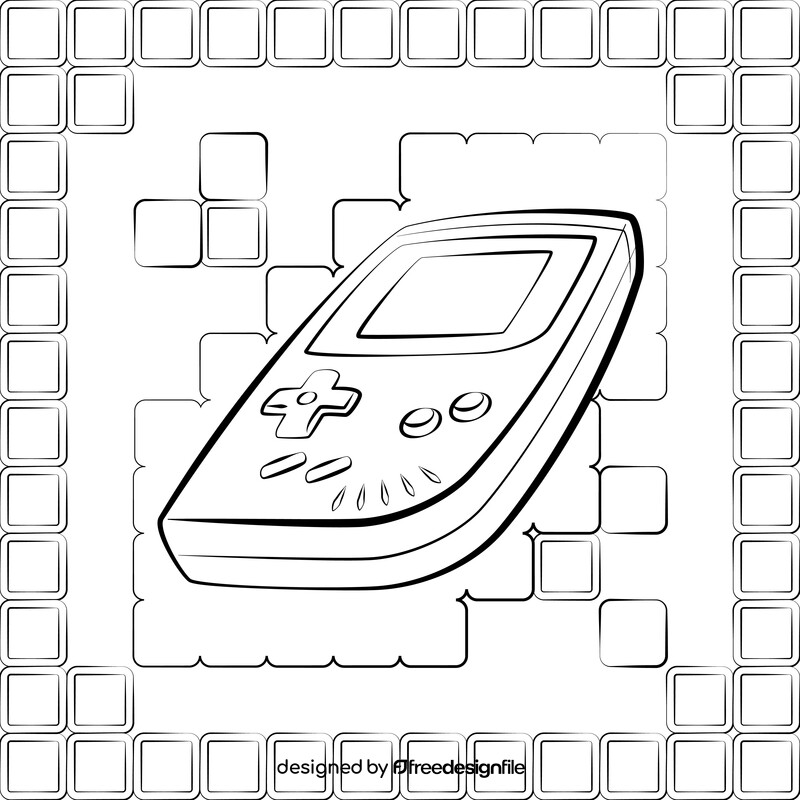 Gameboy black and white vector