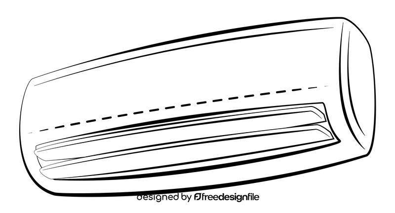 Air conditioner black and white clipart