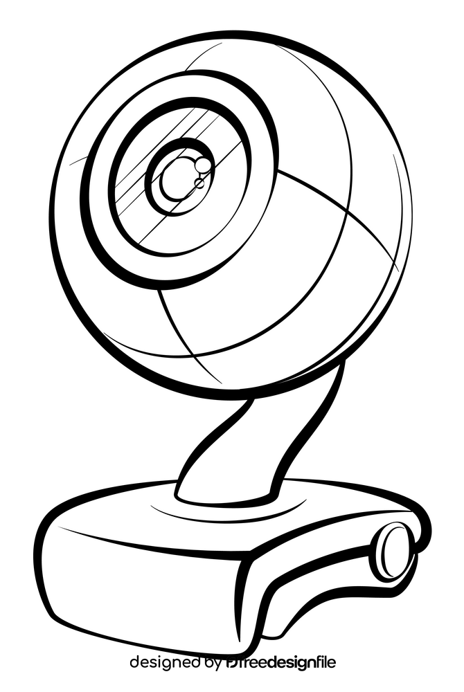 Webcam black and white clipart