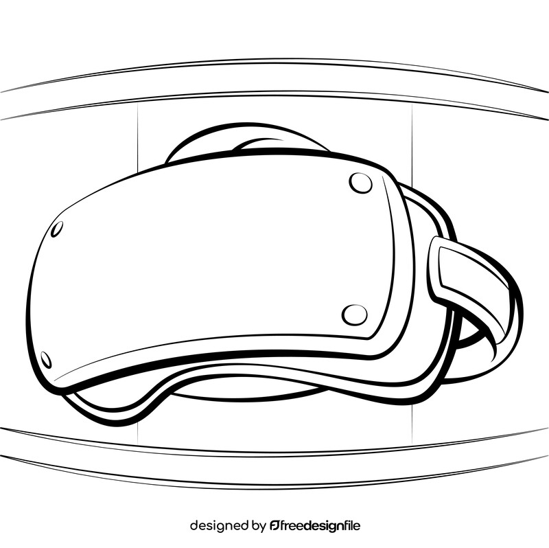 Vr black and white vector