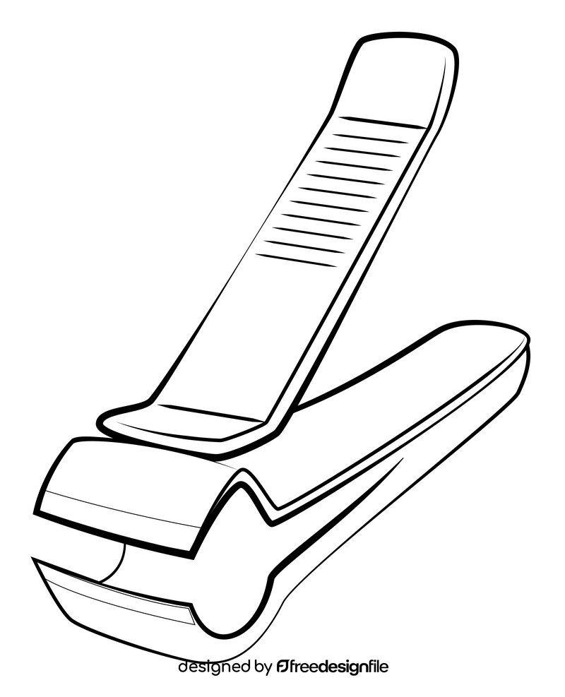 Nail cutter drawing black and white clipart
