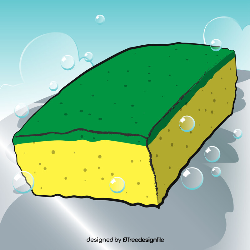 Scrub sponge vector