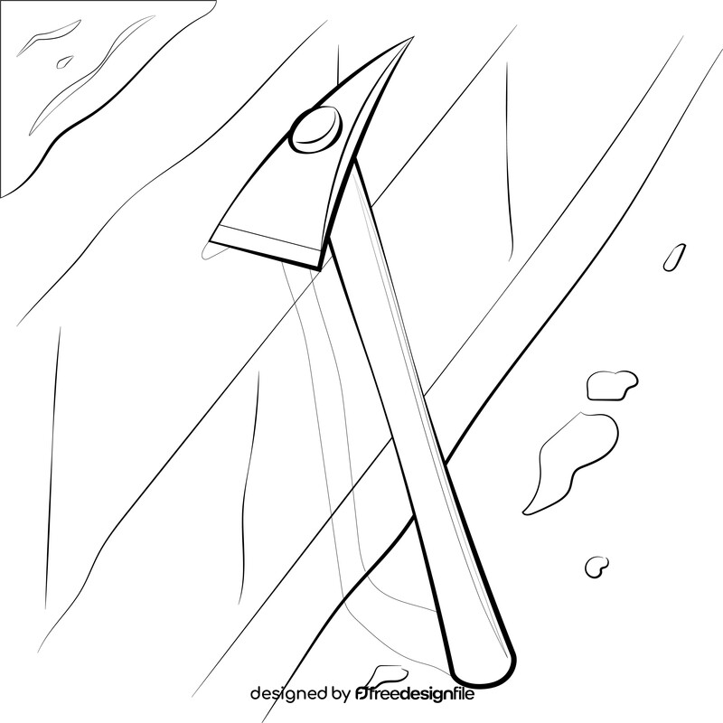 Pickaxe black and white vector