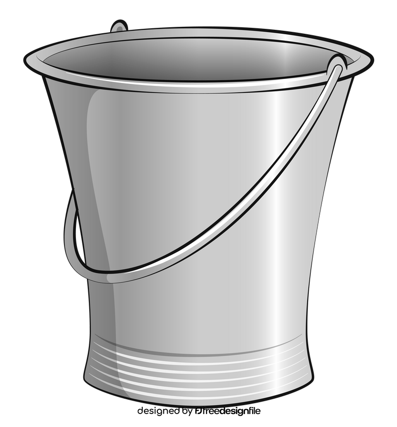 Steel bucket clipart