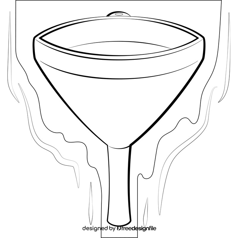 Funnel black and white vector