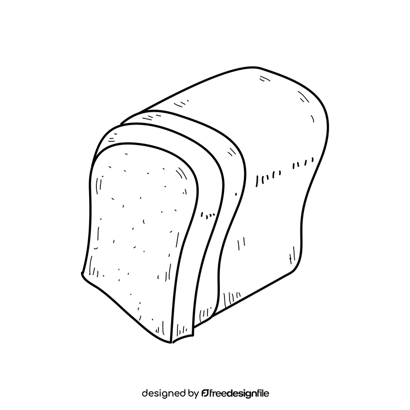 Bread drawing black and white clipart