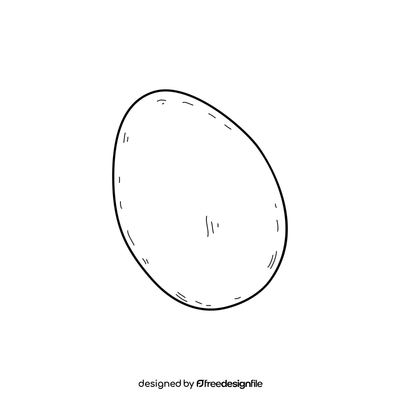 Egg drawing black and white clipart