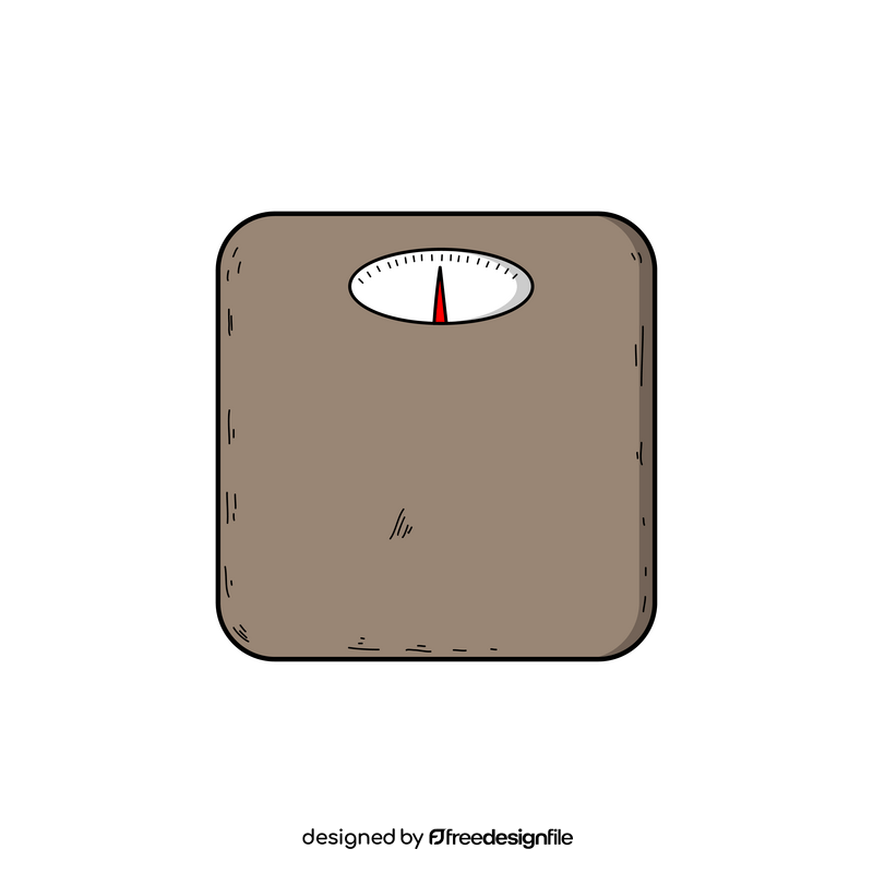 Weight scale drawing clipart
