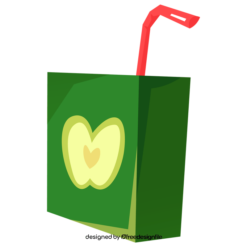 Apple packaged juice clipart
