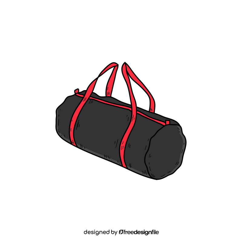 Gym bag drawing clipart