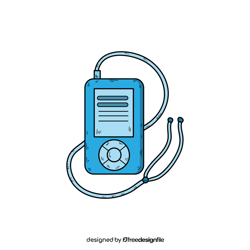 Music player drawing clipart