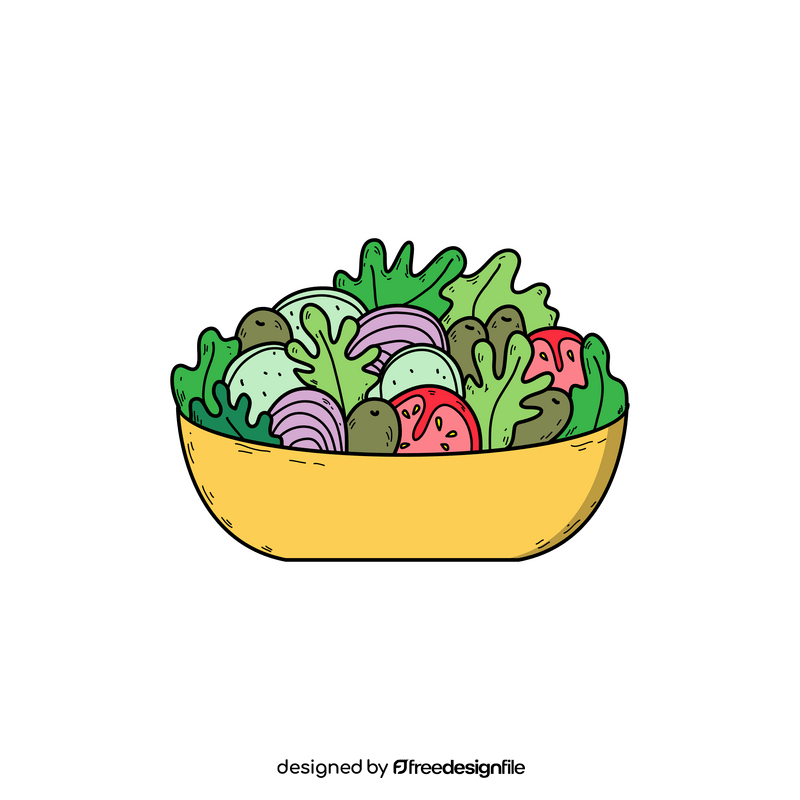 Salad drawing clipart