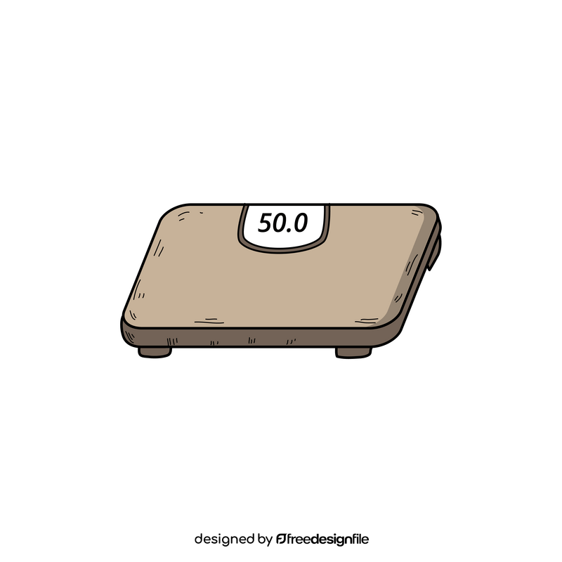 Weight scale drawing clipart