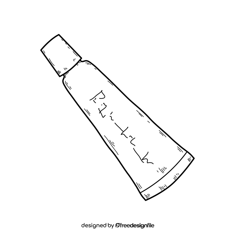 Ointment drawing black and white clipart