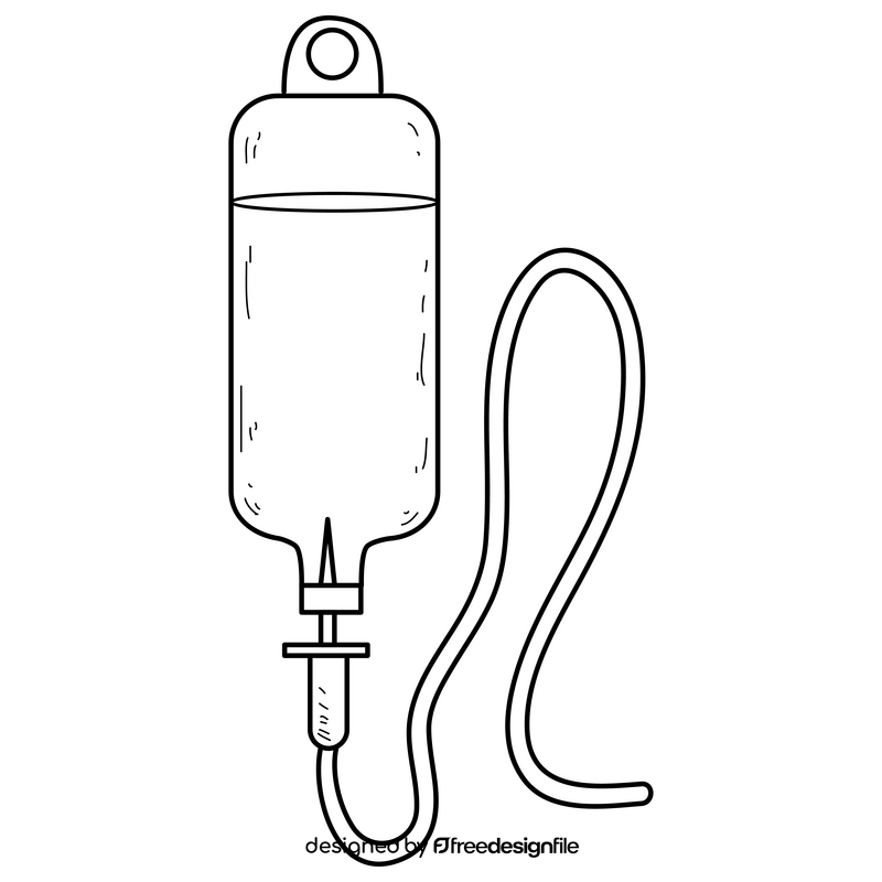 Iv drip drawing black and white clipart free download