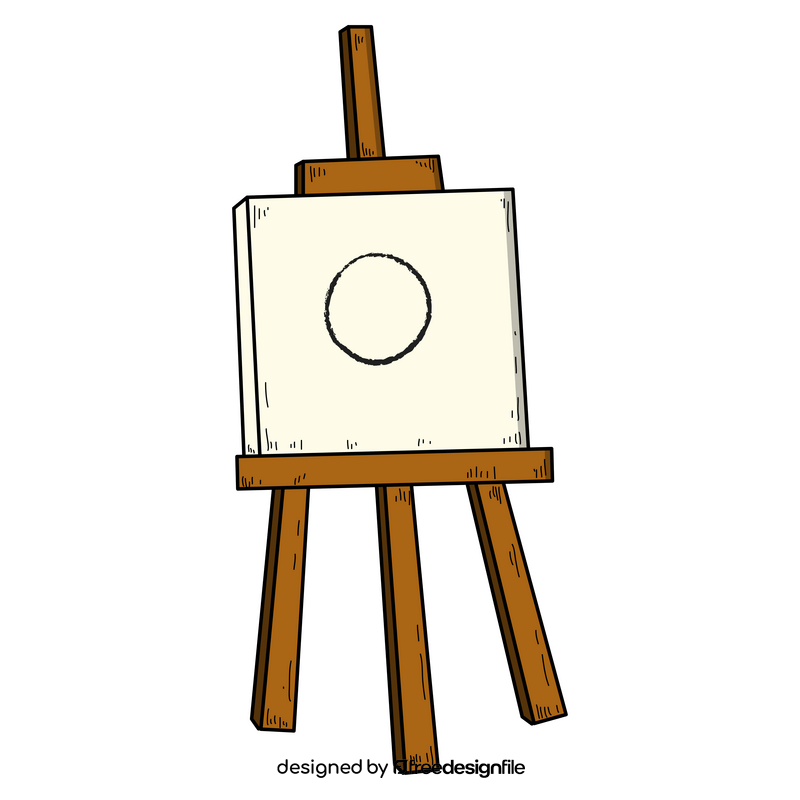 Art easel drawing clipart