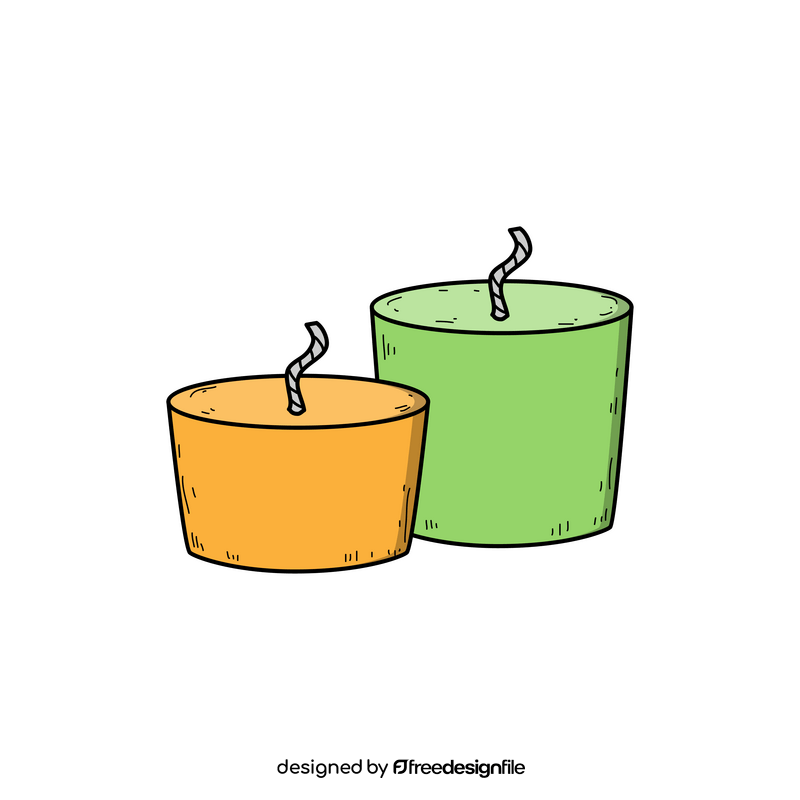 Spa candles drawing clipart