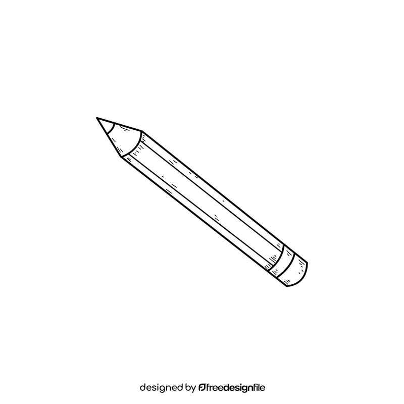 Painting pencil drawing black and white clipart