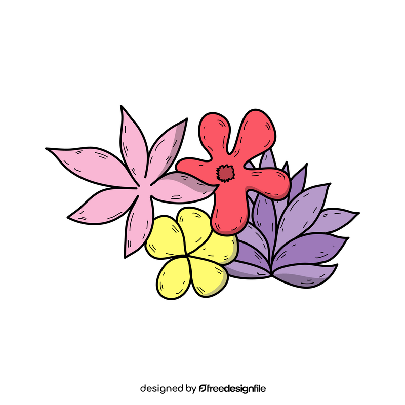 Flowers drawing clipart