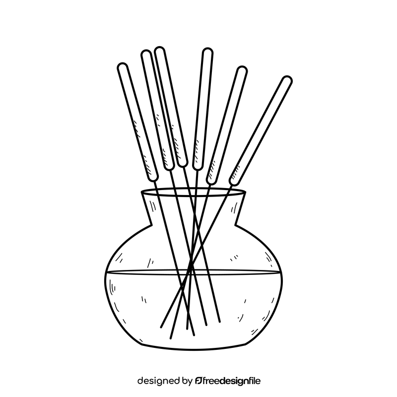 Diffuser drawing black and white clipart