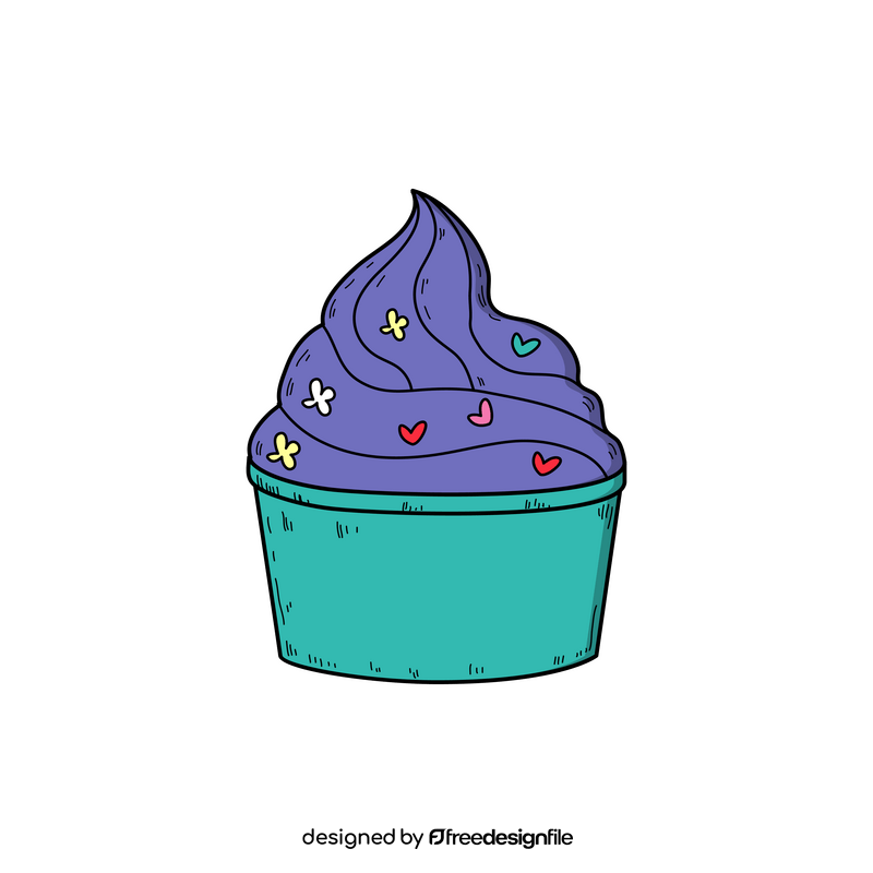 Cup ice cream drawing clipart