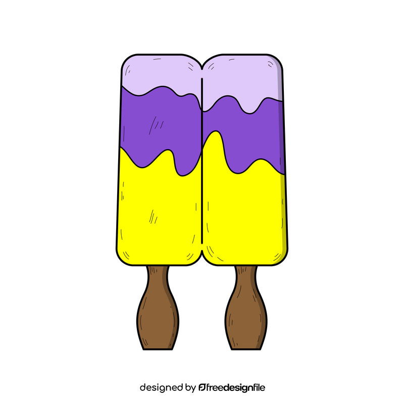 Double stick ice cream drawing clipart