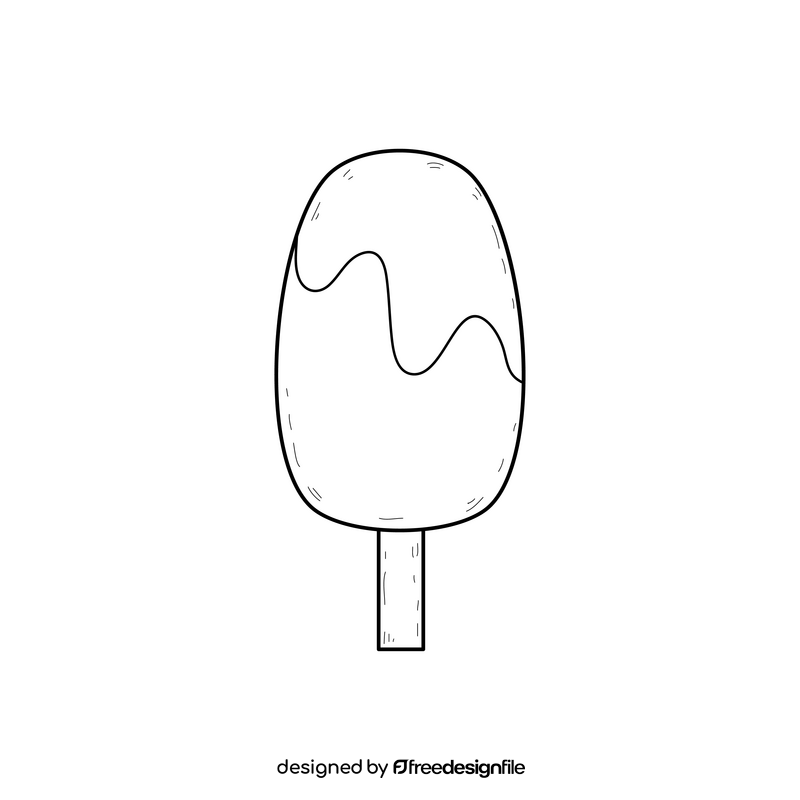 Bar ice cream drawing black and white clipart
