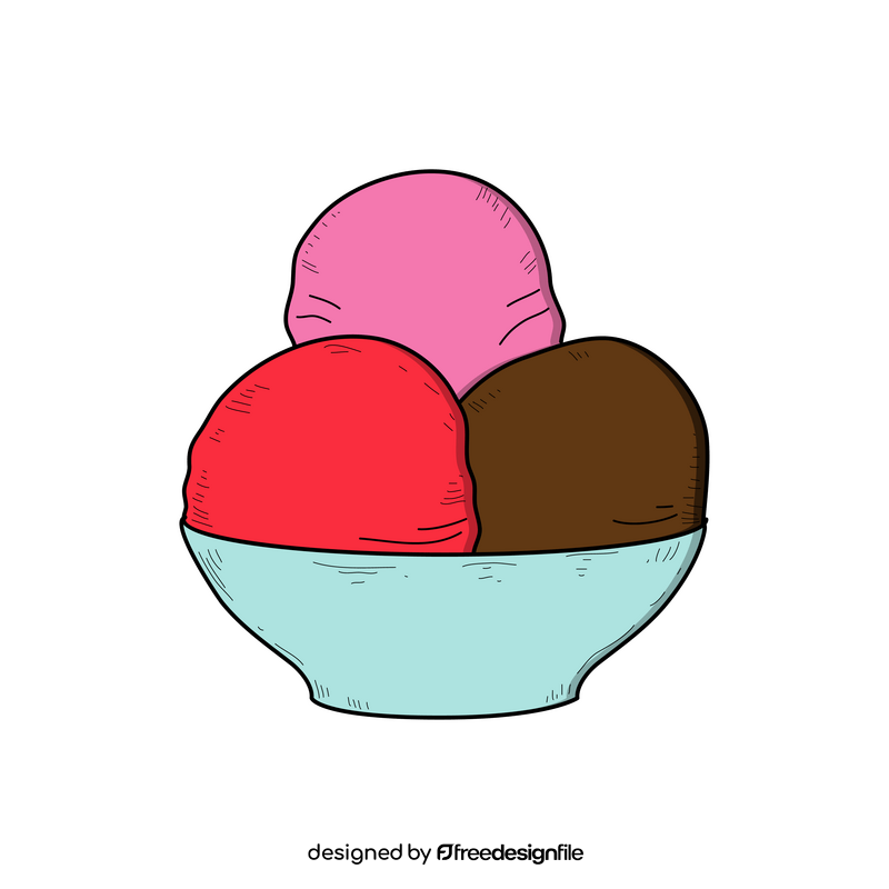 Scoop ice cream drawing clipart