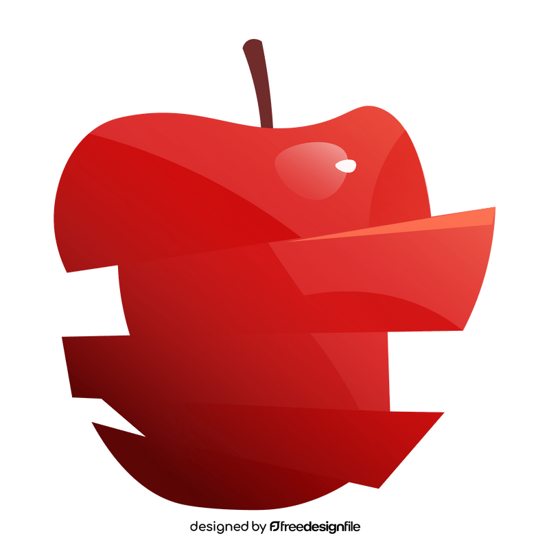Apple full sliced clipart