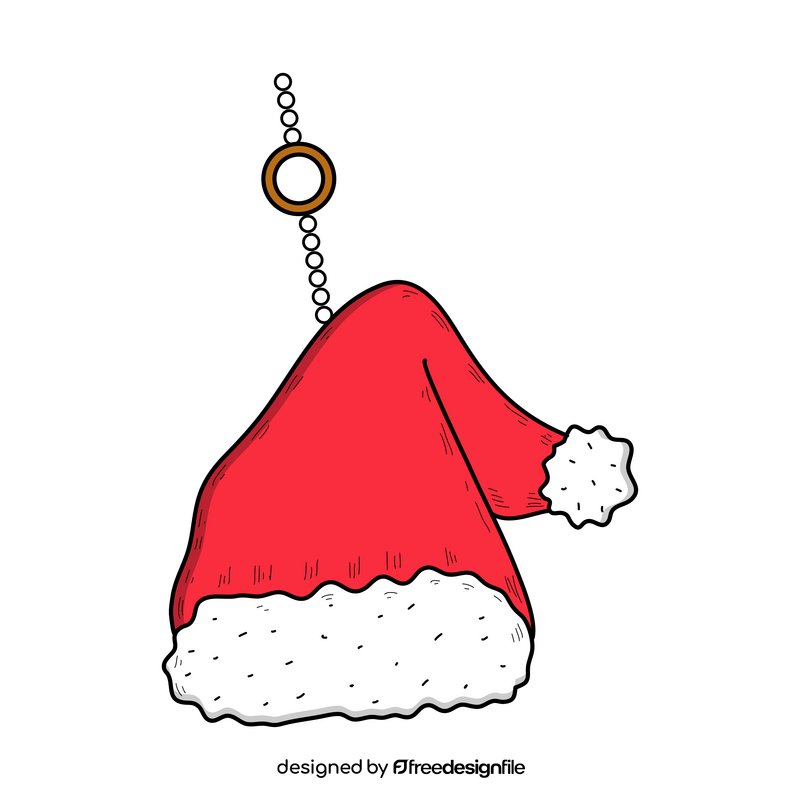 Santa hat ornament drawing clipart