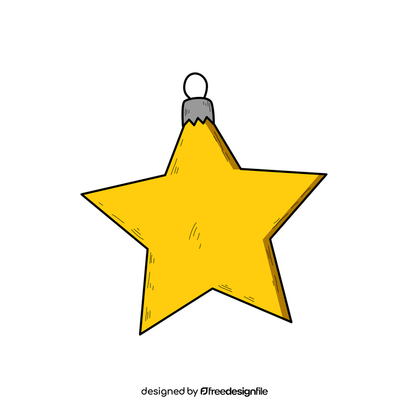 Star ornament drawing clipart