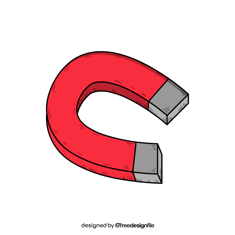 Magnet drawing clipart