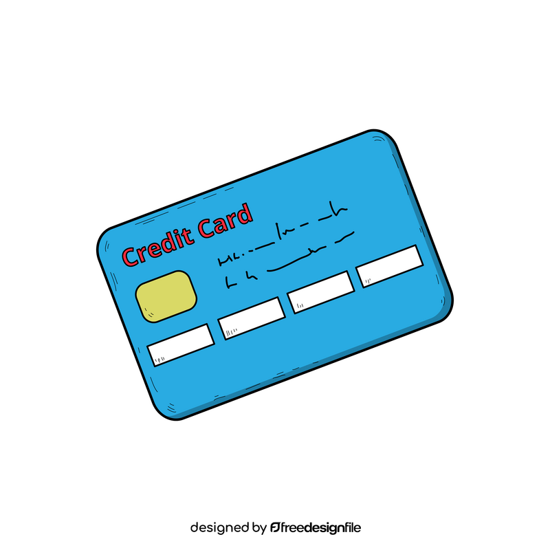 Credit card drawing clipart