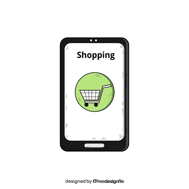 Online shopping drawing clipart